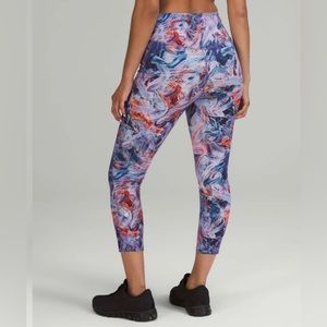 Lululemon Base Pace High-Rise Crop 23” *Brushed Nulux Atmospheric Purple Multi
